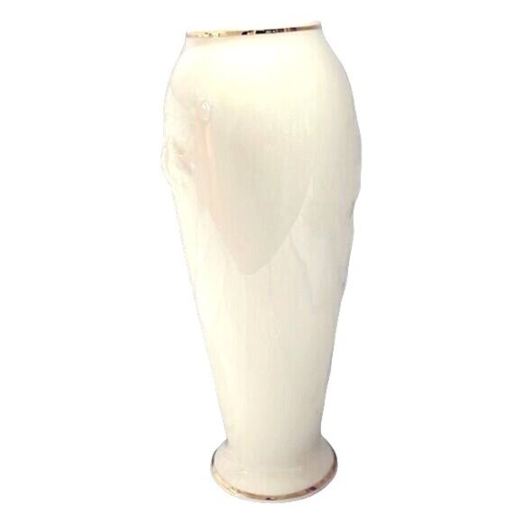 Lenox Rose Vase Blossom Bud Flower Ivory Cream 24K Gold Trim 6” 1980s VINTAGE - Picture 4 of 8